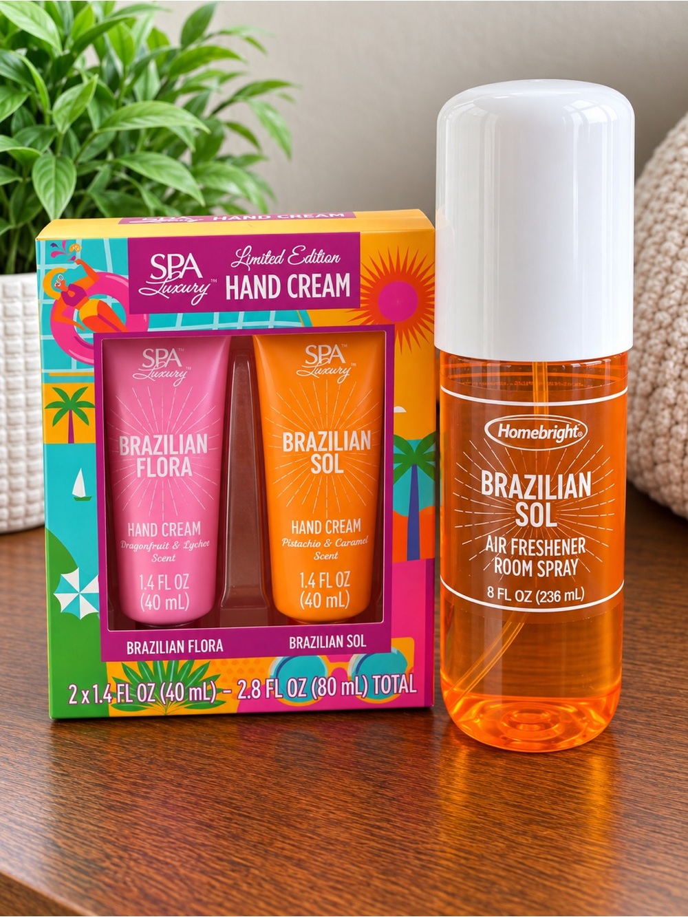 Brazilian Sol Hand Cream Gift Set & Room Spray Bundle